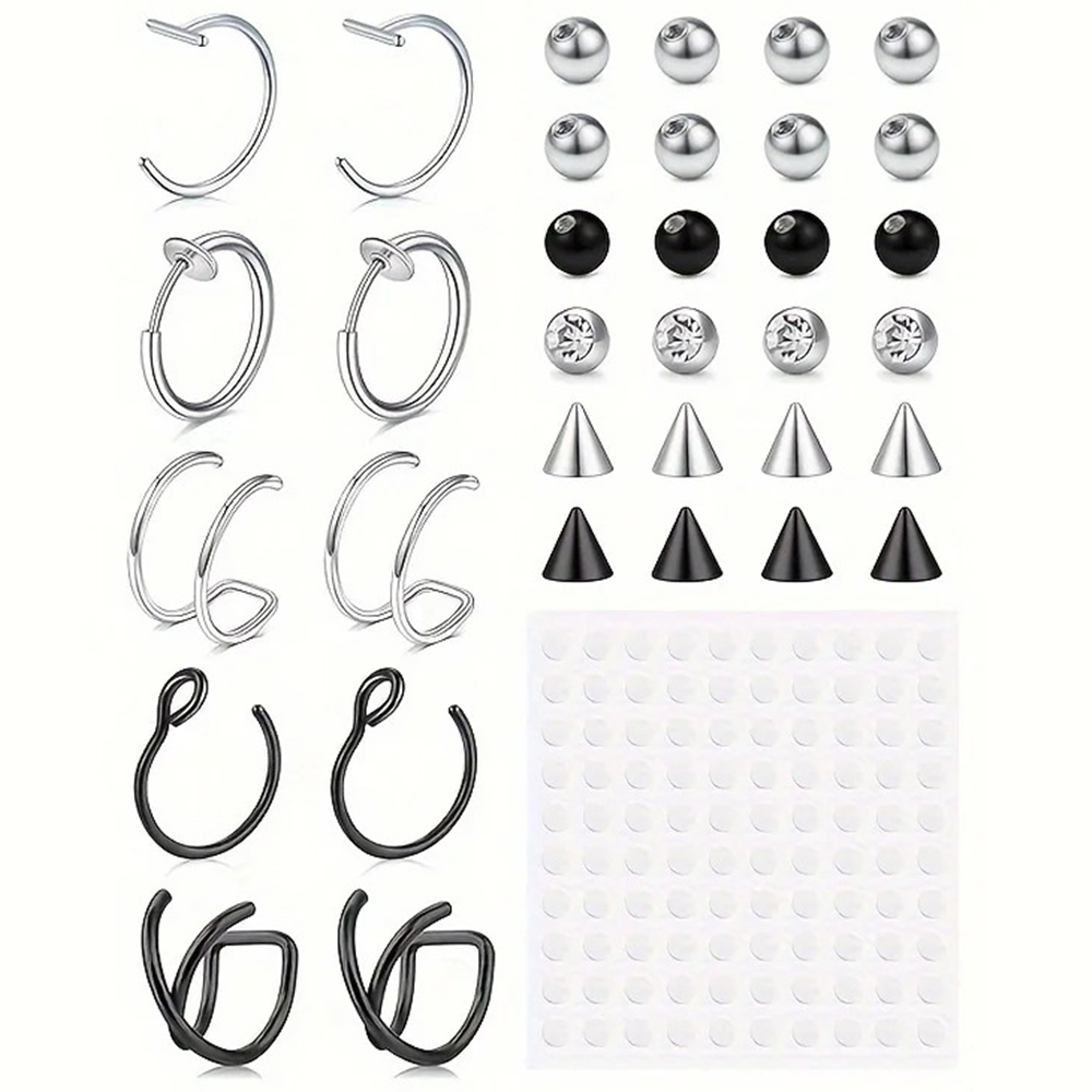 Body Jewelry Ear Piercing - Tindik Palsu, Cincin Bibir Palsu, Cincin