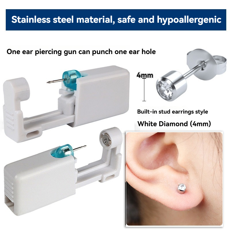 Body Jewelry Ear Piercing - Alat Tindik Telinga Steril Sekali Pakai,