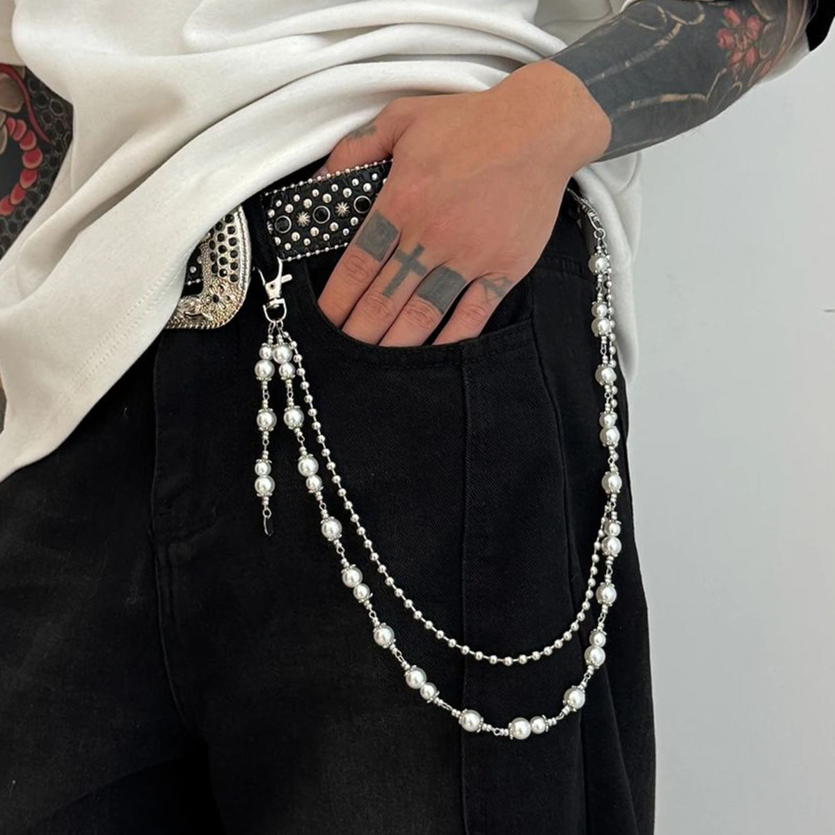 Body Jewelry For Men - Ingemark 2025 Rantai Pinggang Campuran Mutiara
