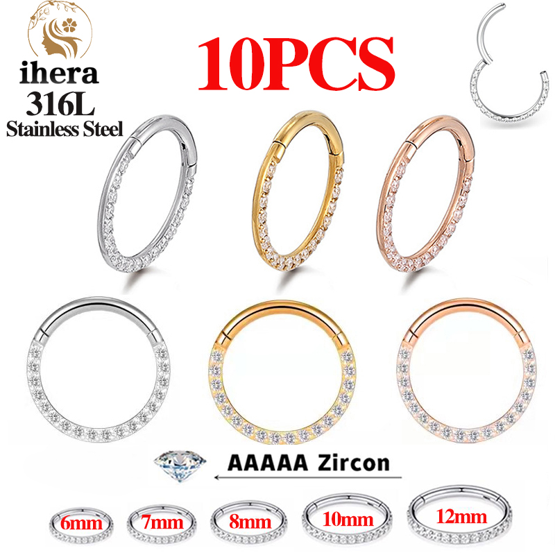 Body Jewelry Ear Piercing - 1/10PCS Cincin Hidung Stainless Steel Septum