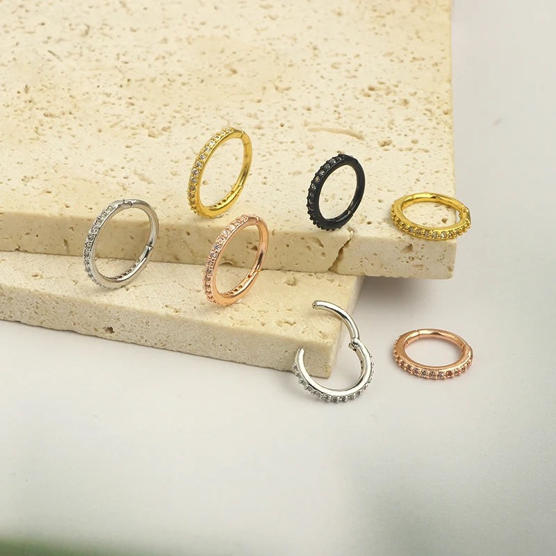 Cincin Hidung CZ Bening 16G, C - Body Jewelry Ear Piercing ulasan dan harga