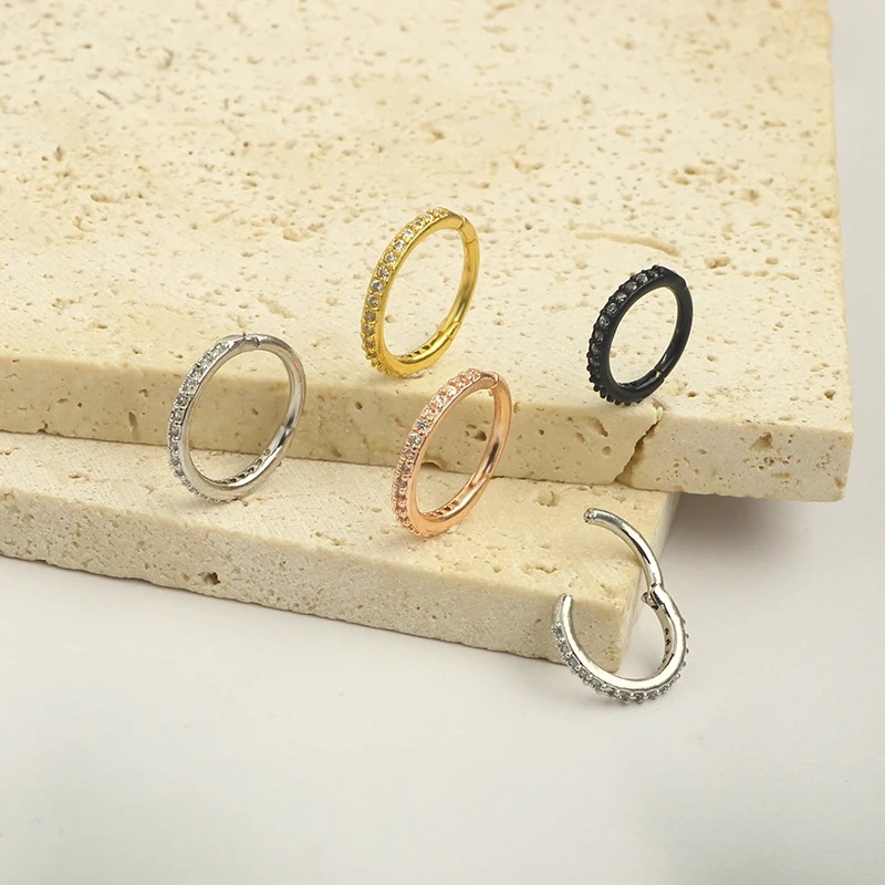 Cincin Hidung CZ Bening 16G, C - Body Jewelry Ear Piercing ulasan dan harga