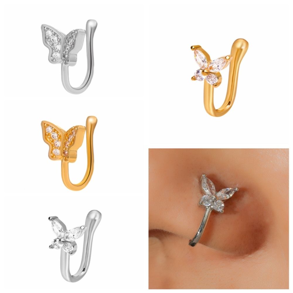 Cincin Hidung Kupu-kupu Berhia - Body Jewelry Ear Piercing ulasan dan harga