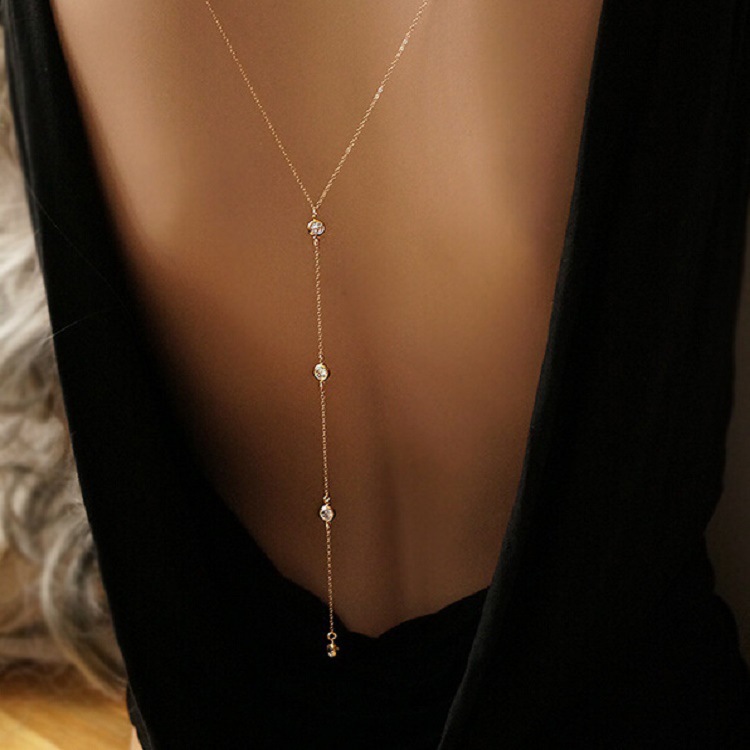 Kalung Rantai Punggung Wanita  - Body Jewelry Chain ulasan dan harga