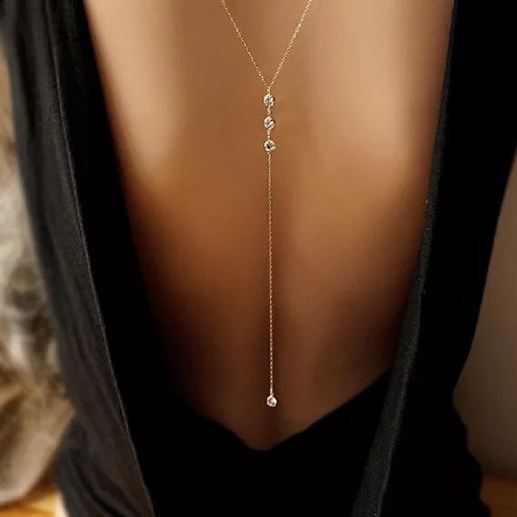 Kalung Rantai Punggung Wanita  - Body Jewelry Chain ulasan dan harga