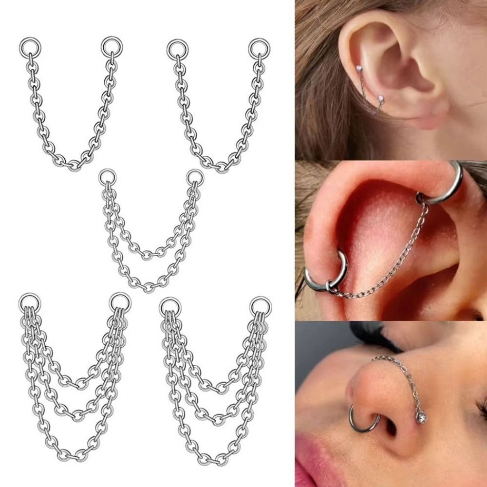 Rantai Hidung Titanium Fashion - Body Jewelry Ear Piercing ulasan dan harga
