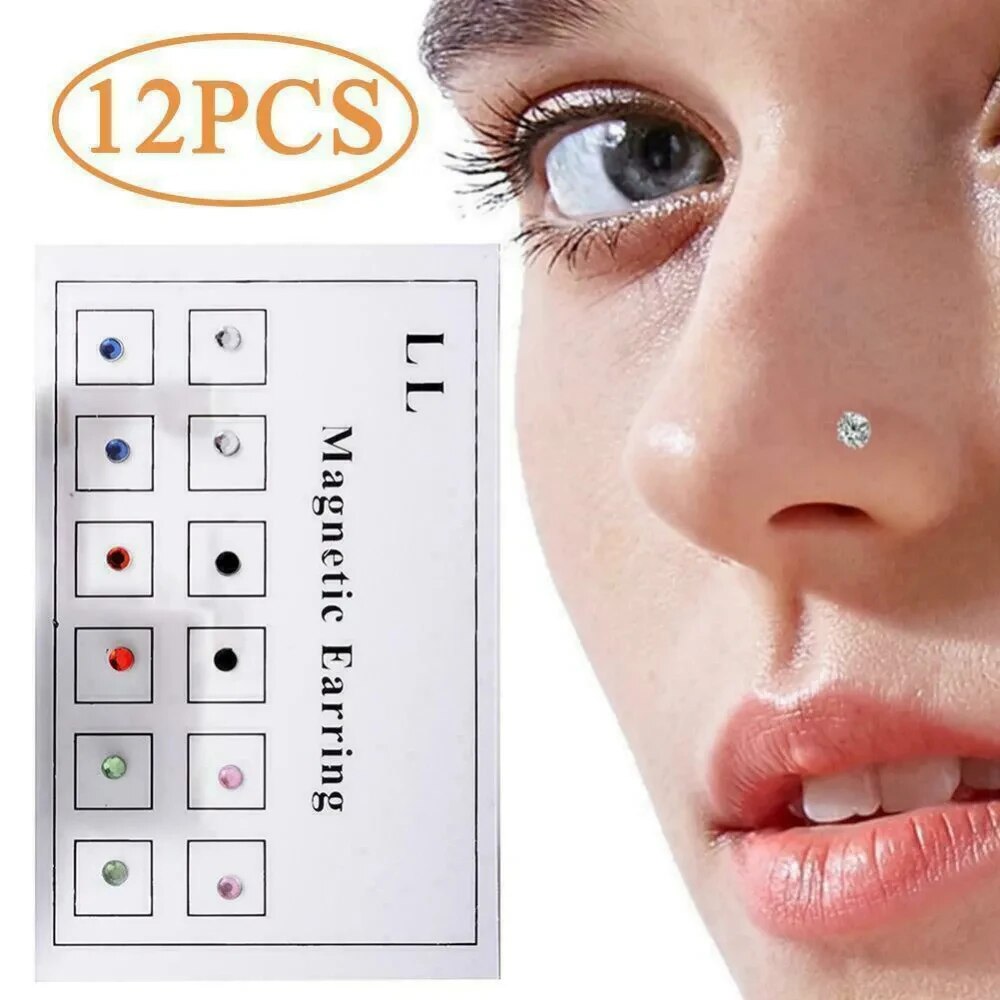 12 buah/kartu palsu penipu Mag - Body Jewelry Ear Piercing ulasan dan harga