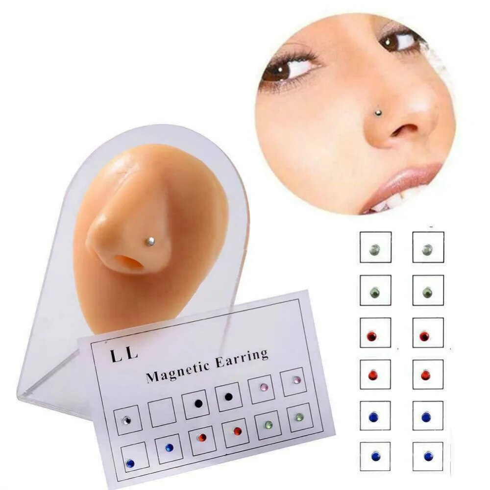 12 buah/kartu palsu penipu Mag - Body Jewelry Ear Piercing ulasan dan harga