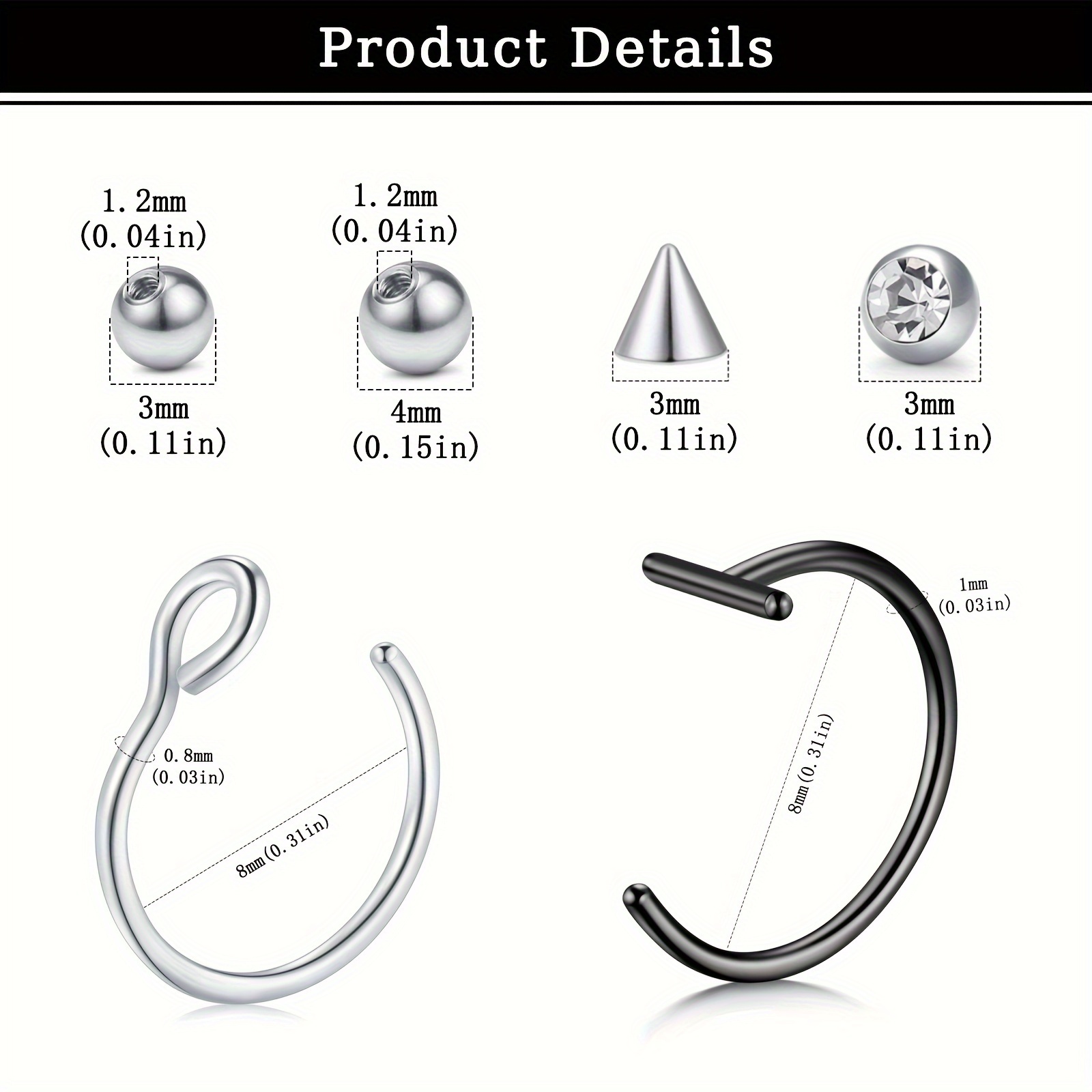 Tindik Palsu, Cincin Bibir Pal - Body Jewelry Ear Piercing ulasan dan harga
