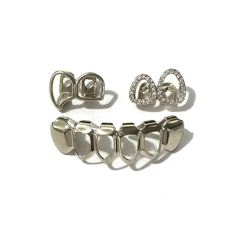 Satu Set Taring Berongga Ganda - Body Jewelry For Men ulasan dan harga