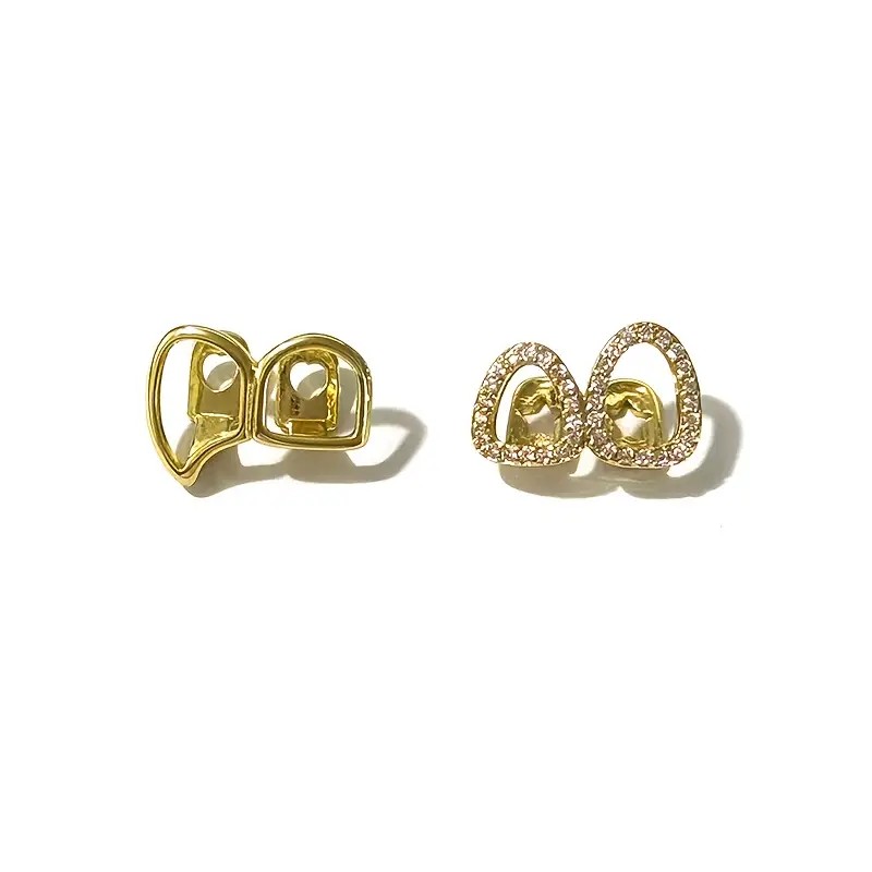 Satu Set Taring Berongga Ganda - Body Jewelry For Men ulasan dan harga