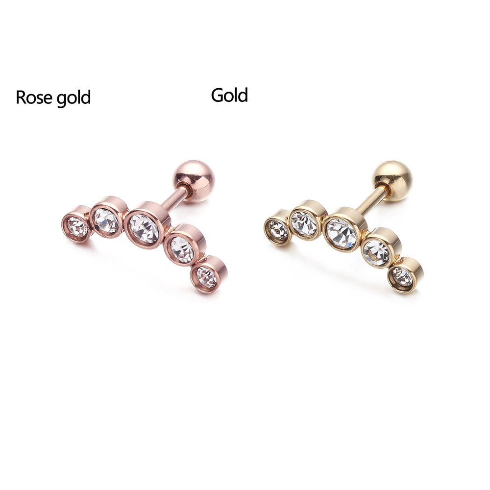 1Pcs Anting Tusuk Baja Tahan K - Body Jewelry Ear Piercing ulasan dan harga