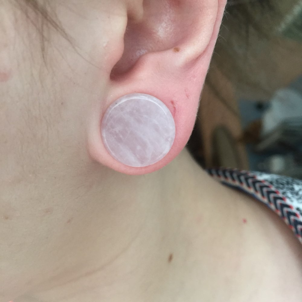 2 PC Pink Kuarsa Organik Batu  - Body Jewelry Plus ulasan dan harga