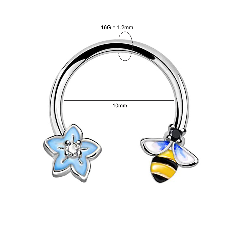 Cincin Septum 16G, Perhiasan T - Body Jewelry Ear Piercing ulasan dan harga