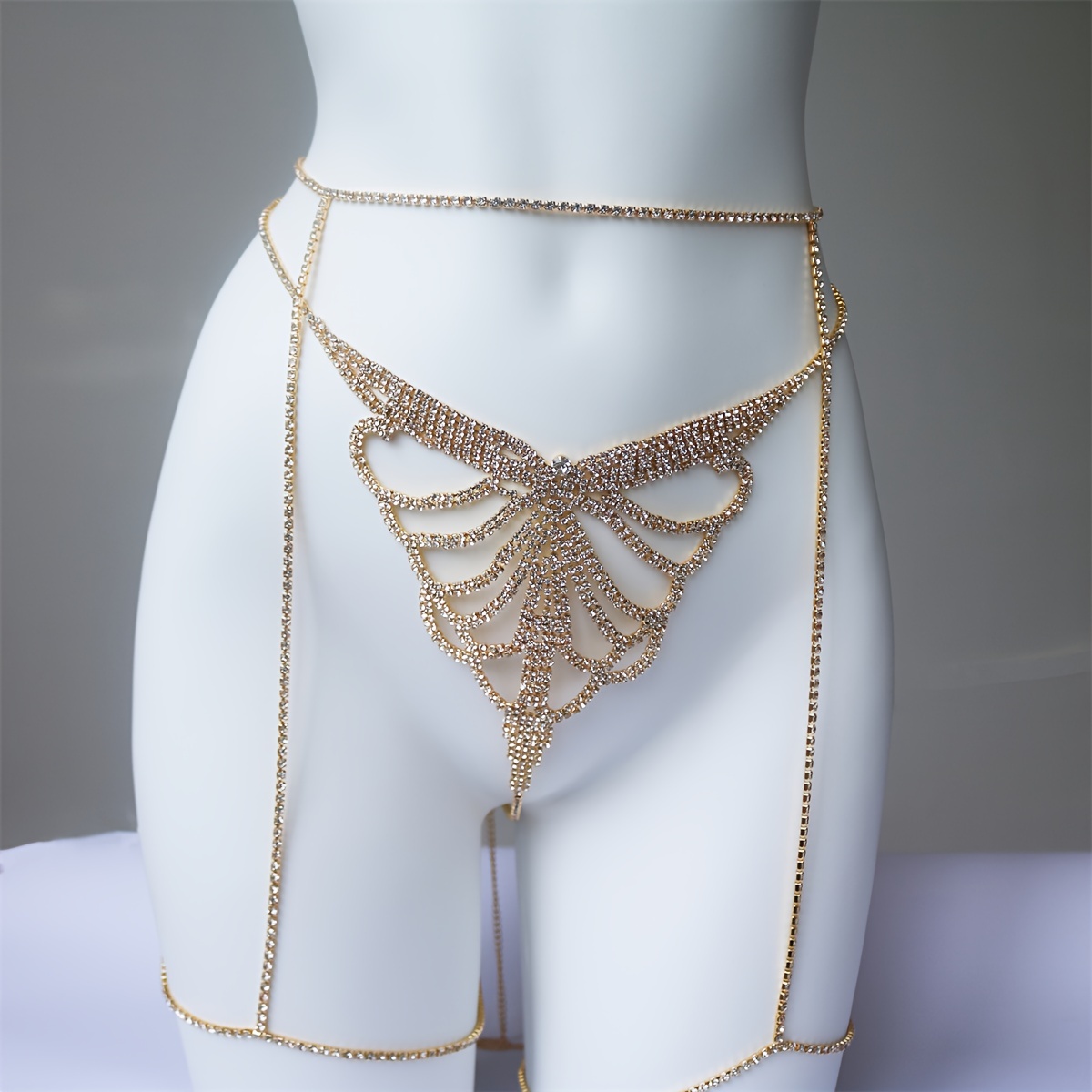 Rantai pinggang berkilau berli - Body Jewelry Chain ulasan dan harga