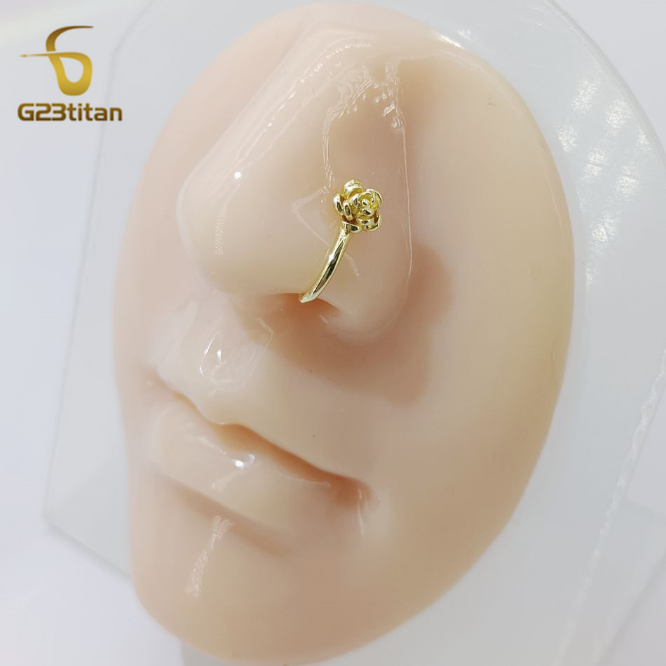 1 Buah Klip Hidung Mawar Temba - Body Jewelry Ear Piercing ulasan dan harga