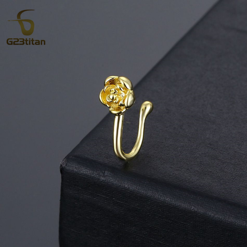 1 Buah Klip Hidung Mawar Temba - Body Jewelry Ear Piercing ulasan dan harga